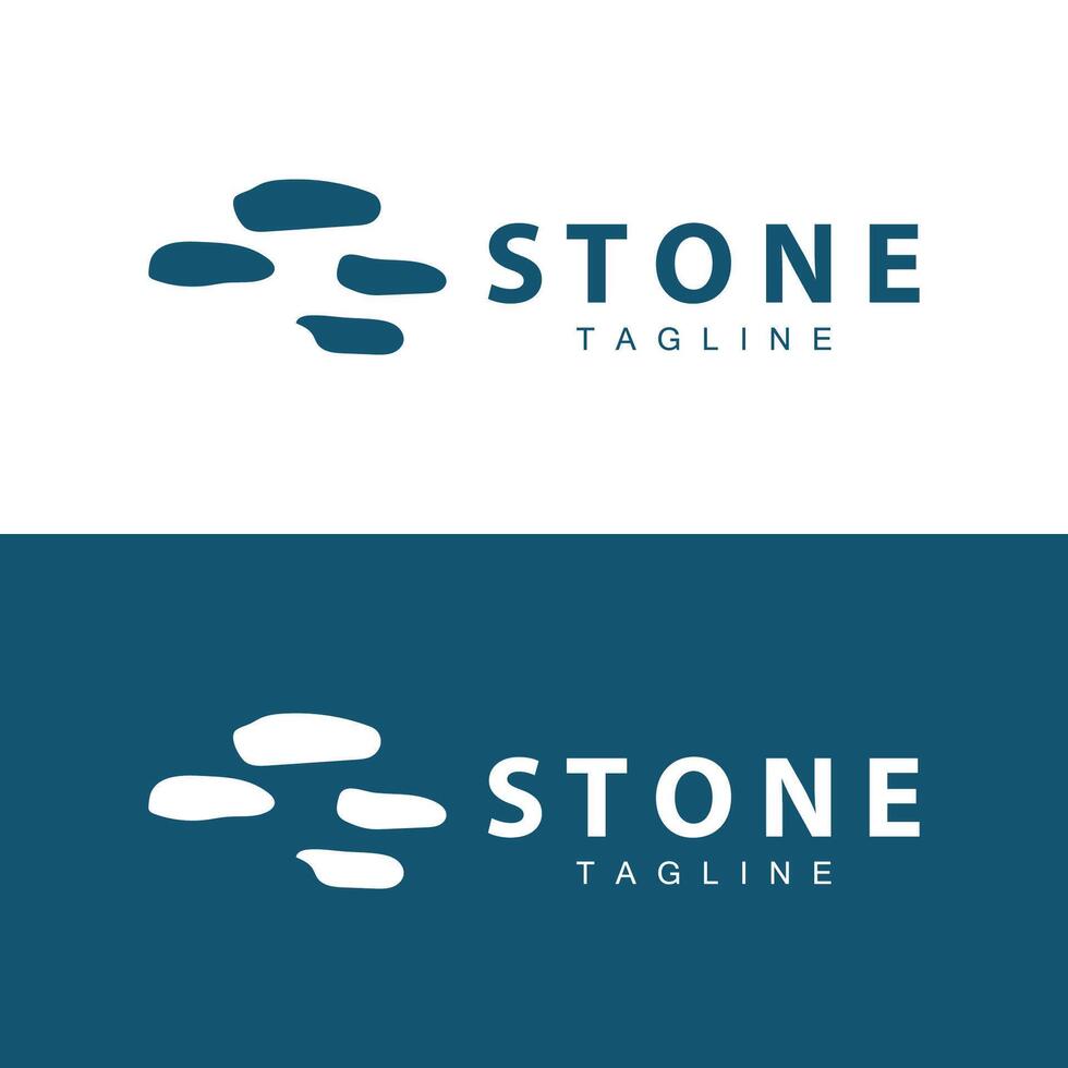 Stone Vector Logo, Stone Design Balance Milestone Vector Templet Symbol Illustration