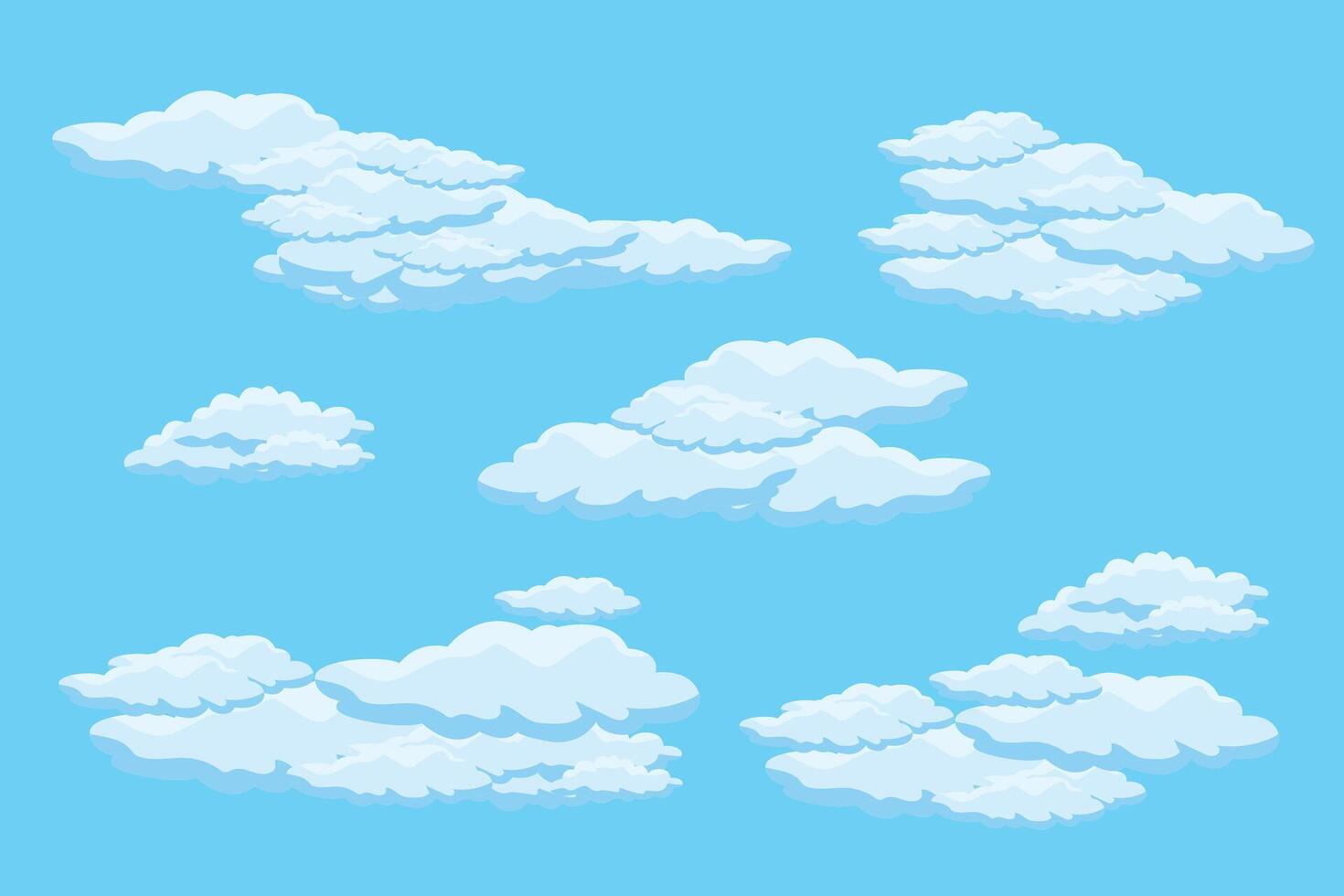 Cloud sky scene background vector simple cloud illustration template design