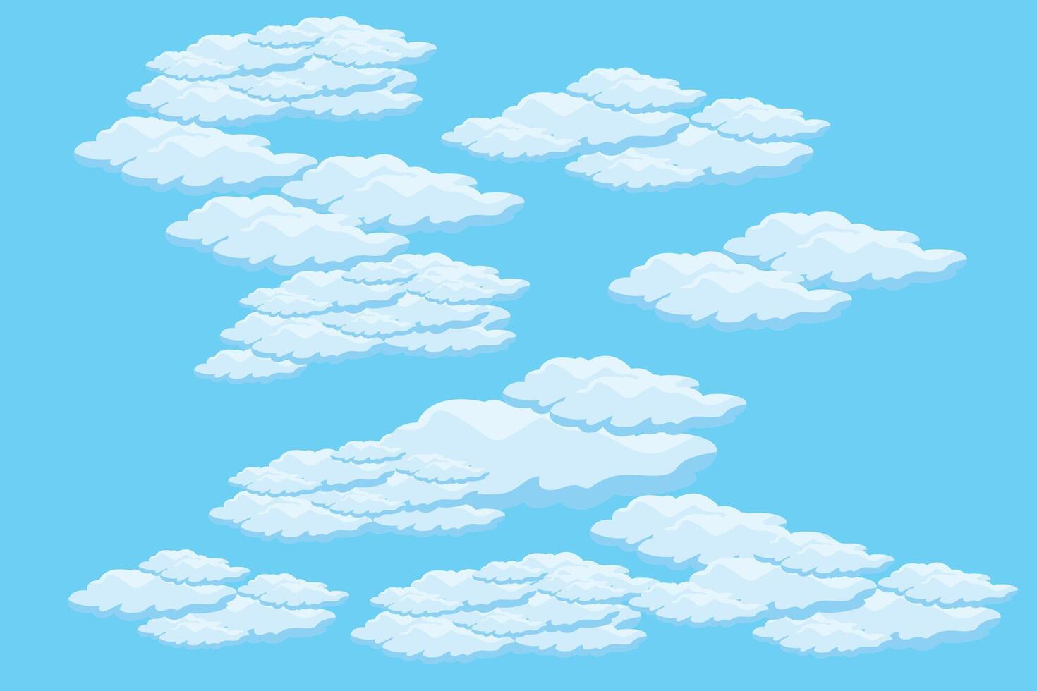 Cloud sky scene background vector simple cloud illustration template design