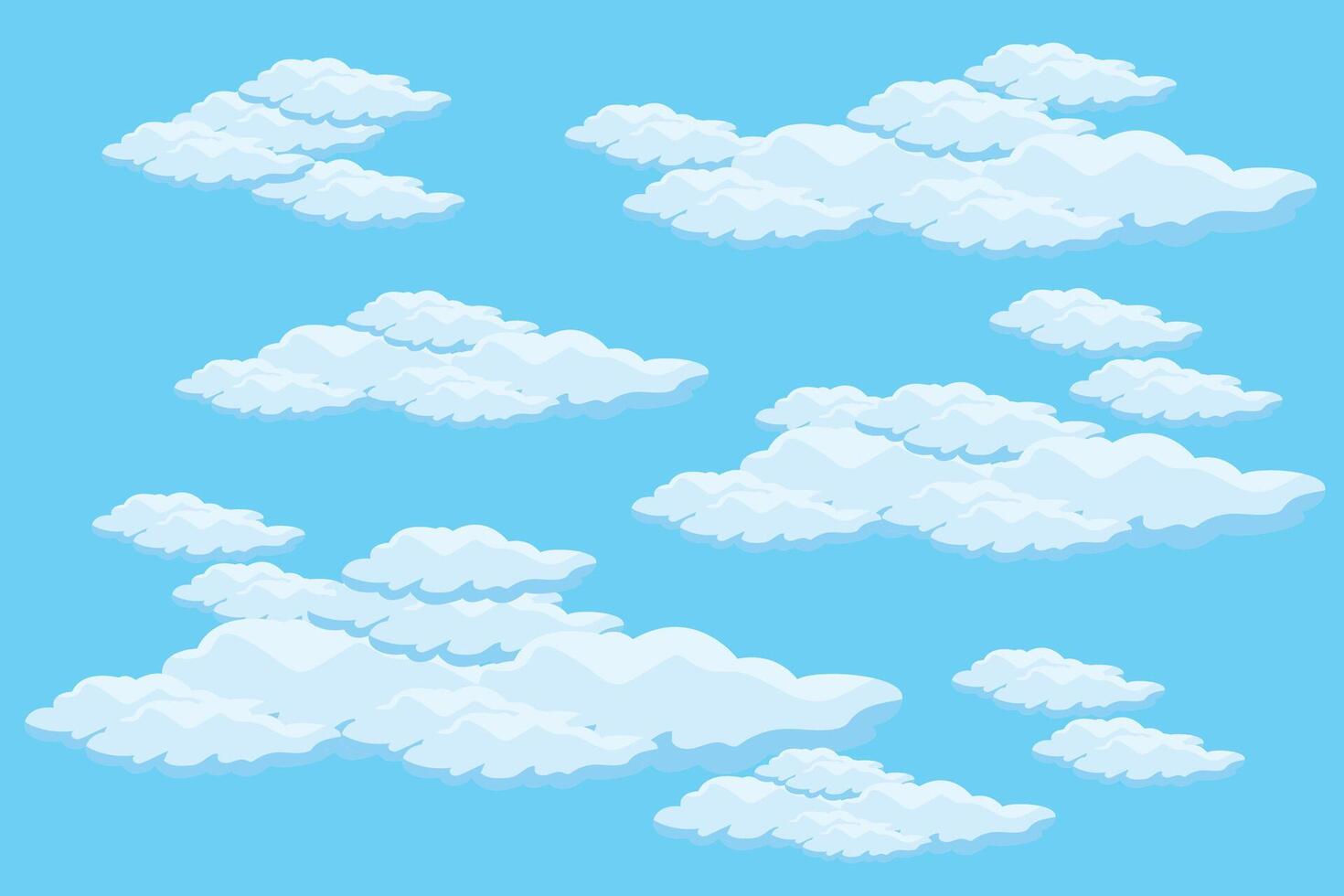 Cloud sky scene background vector simple cloud illustration template design