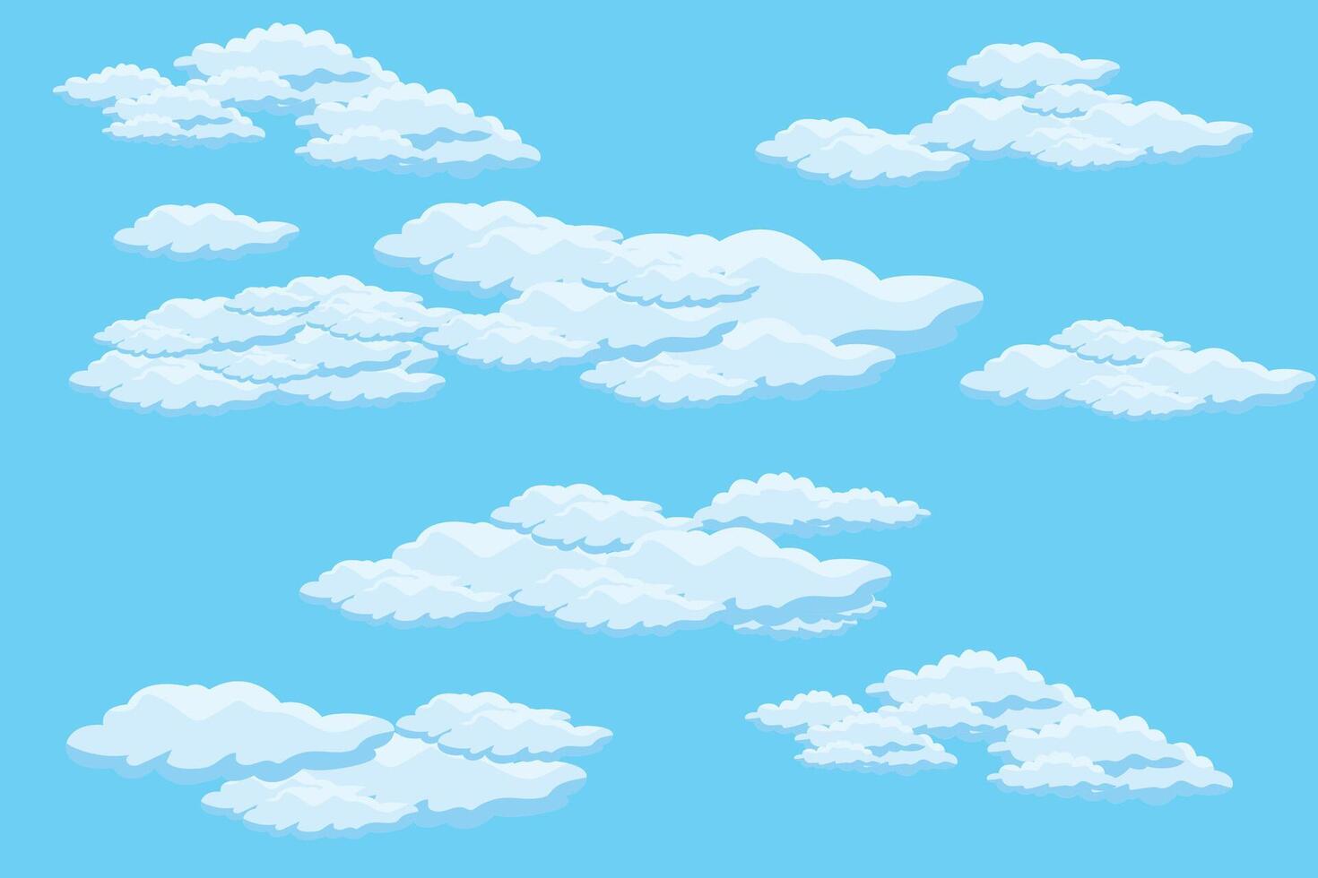 Cloud sky scene background vector simple cloud illustration template design