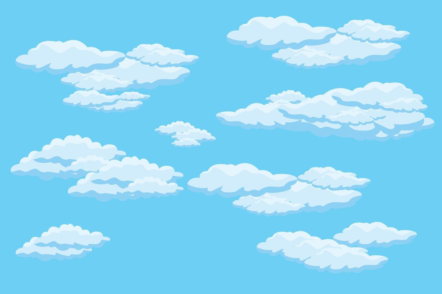 Cloud sky scene background vector simple cloud illustration template design