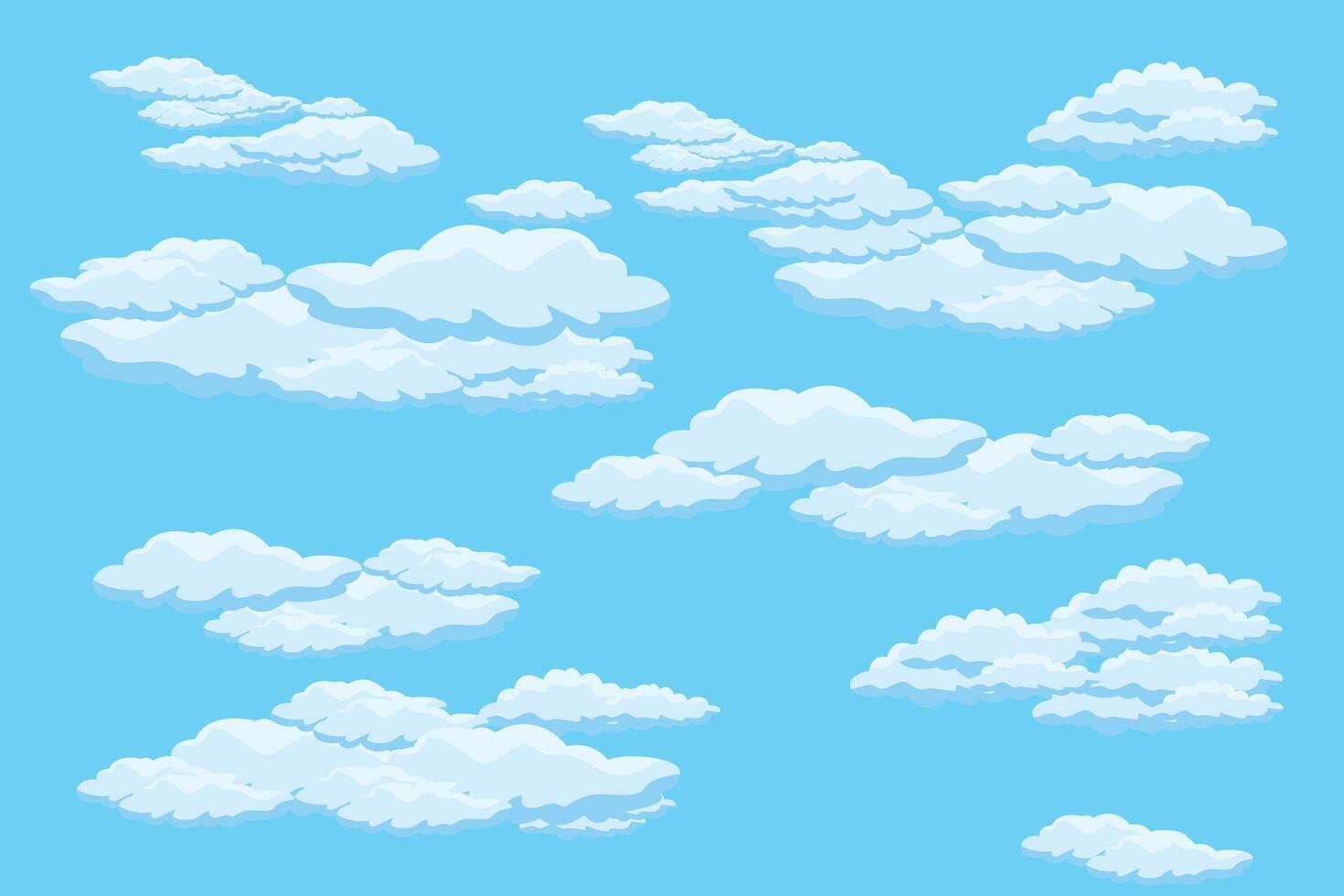 Cloud sky scene background vector simple cloud illustration template design