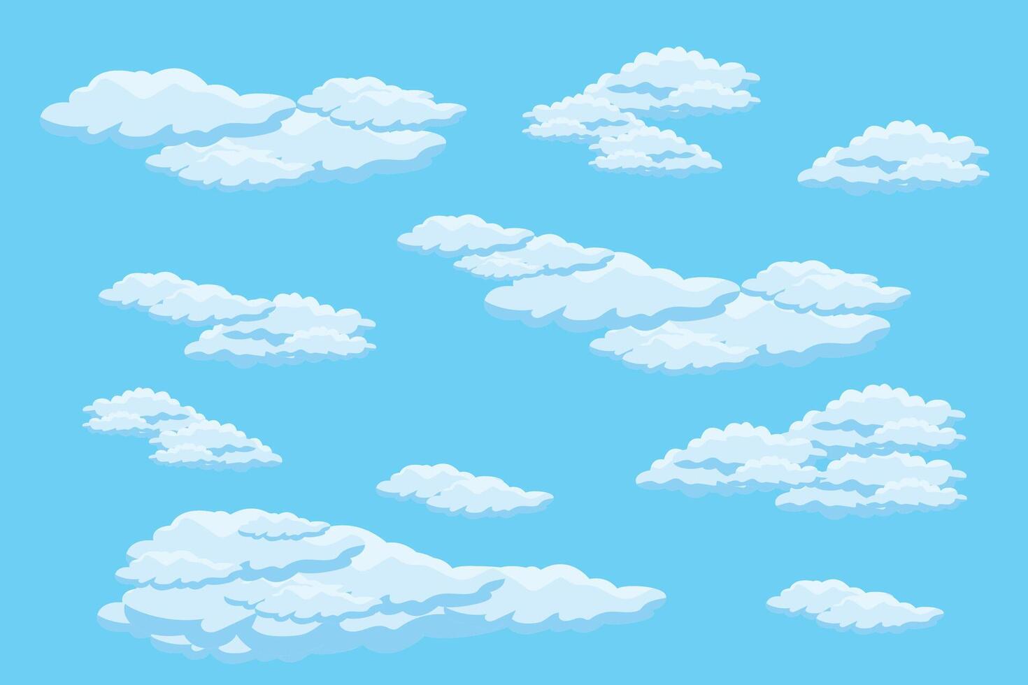 Cloud sky scene background vector simple cloud illustration template design