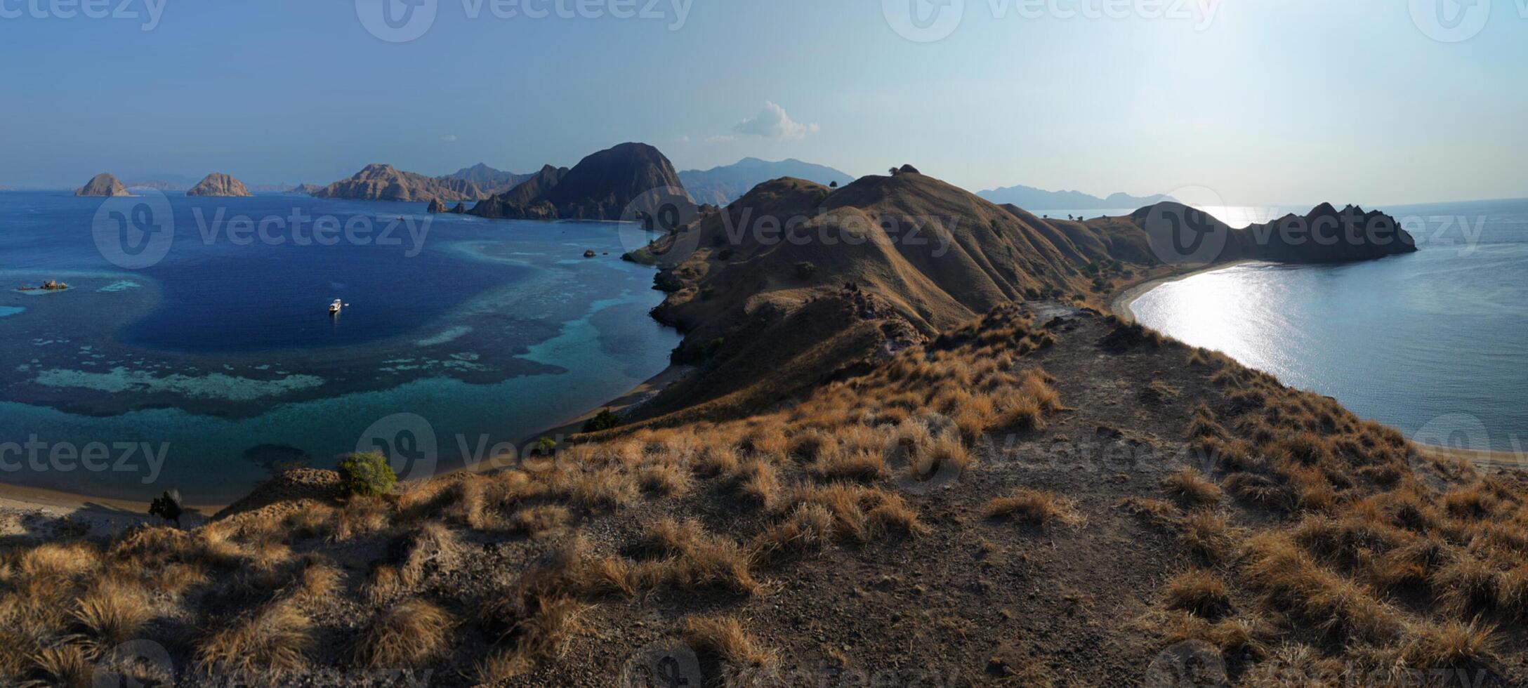 Landscape view from Komodo Island , Indonesia photo