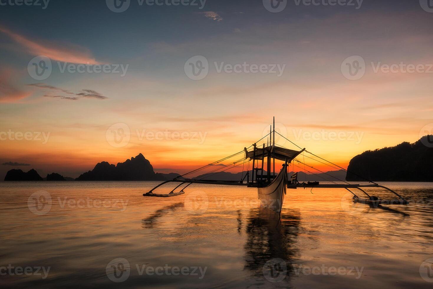 hermosa paisaje de palawan, Filipinas foto