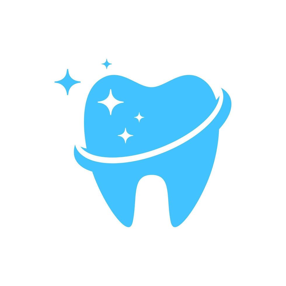 tooth dental care clean shine health modern logo design vector icon illustration