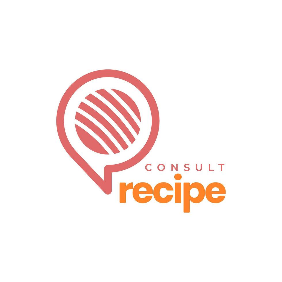 sushi fish cuisine consult recipe modern simple colorful logo design vector icon illustration