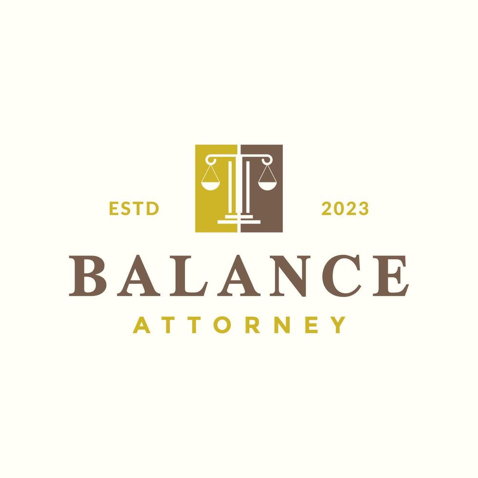 pillar law attorney firm advisor simple shape hipster classic luxury logo design vector icon illustration