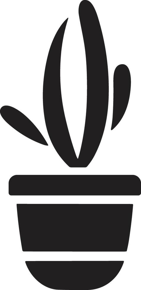 cactus tree logo in modern minimal style vector