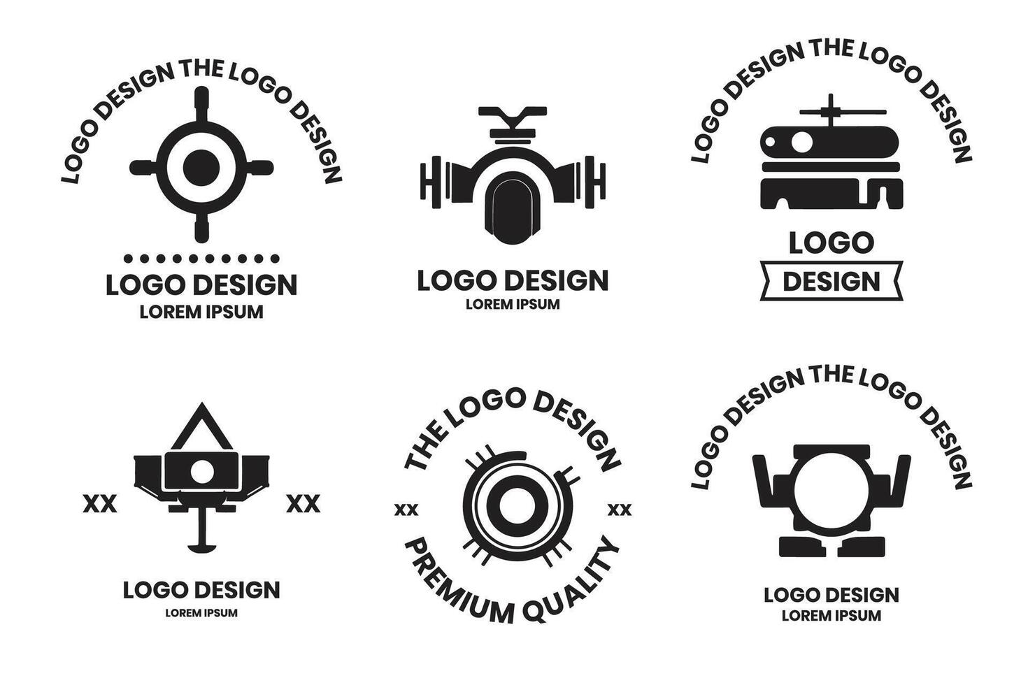 security camera logo in modern minimal vector