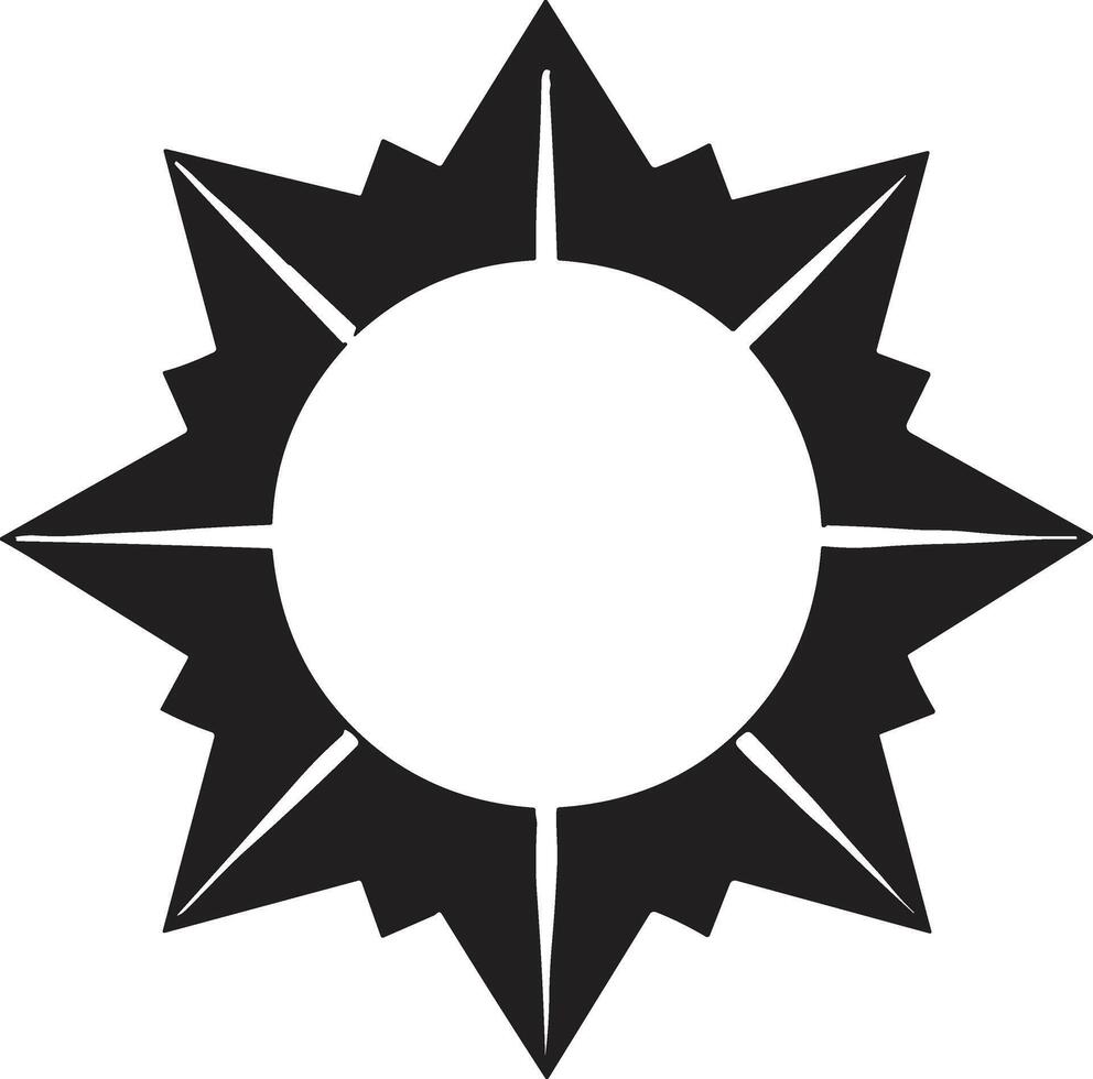 Vintage style star logo in modern minimal style vector