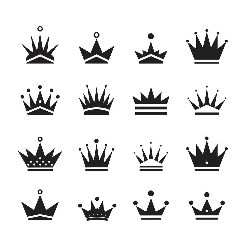 crown logo in modern minimal style vector