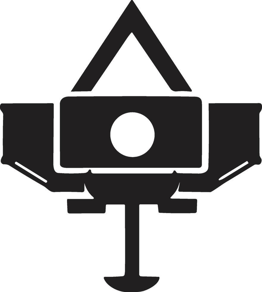 security camera logo in modern minimal vector