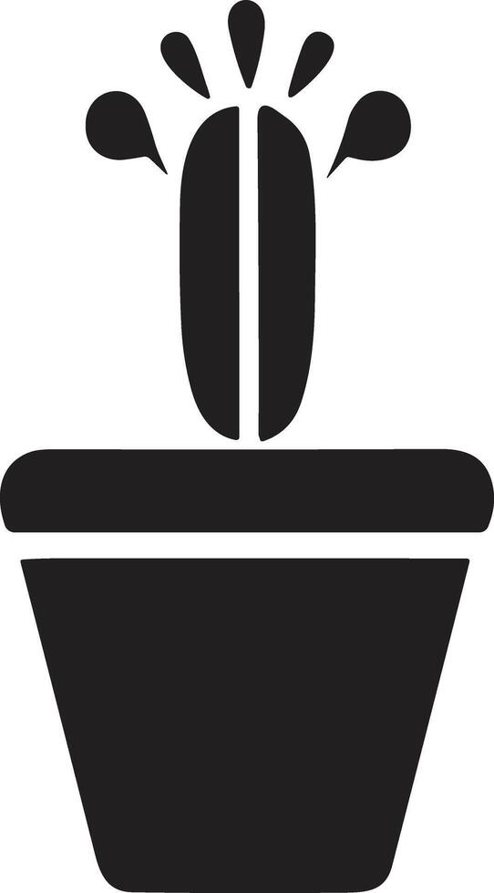 cactus tree logo in modern minimal style vector