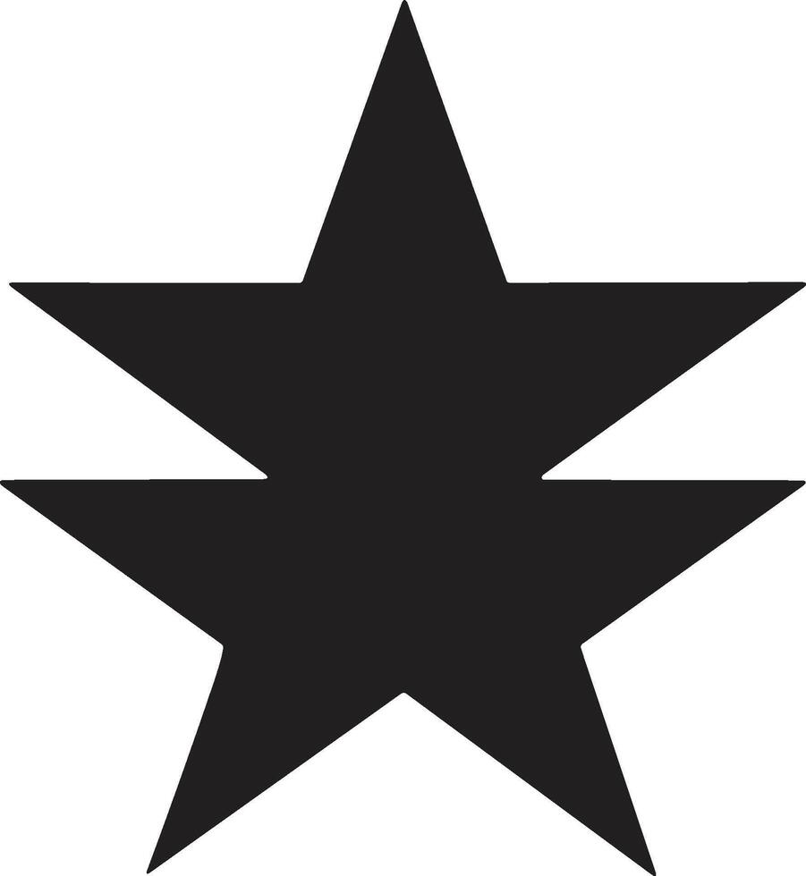 Vintage style star logo in modern minimal style vector