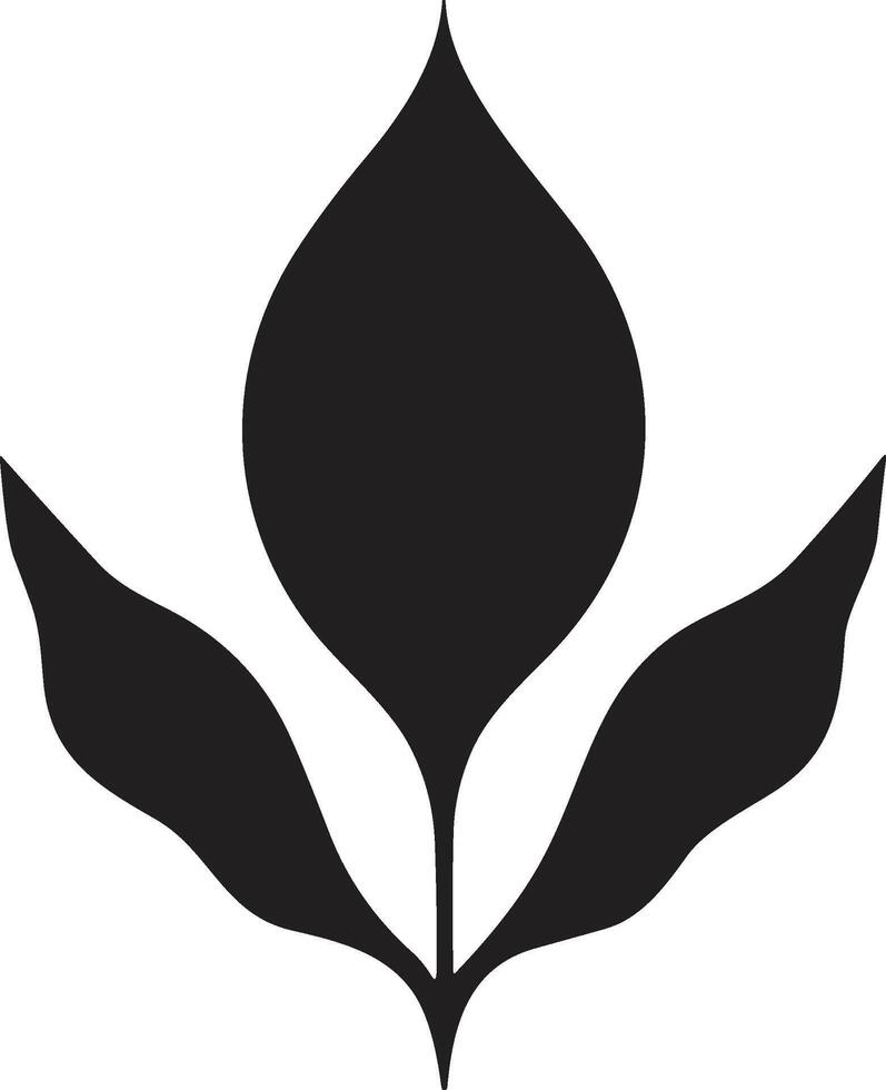 hoja y flor logo para yoga en moderno mínimo estilo vector