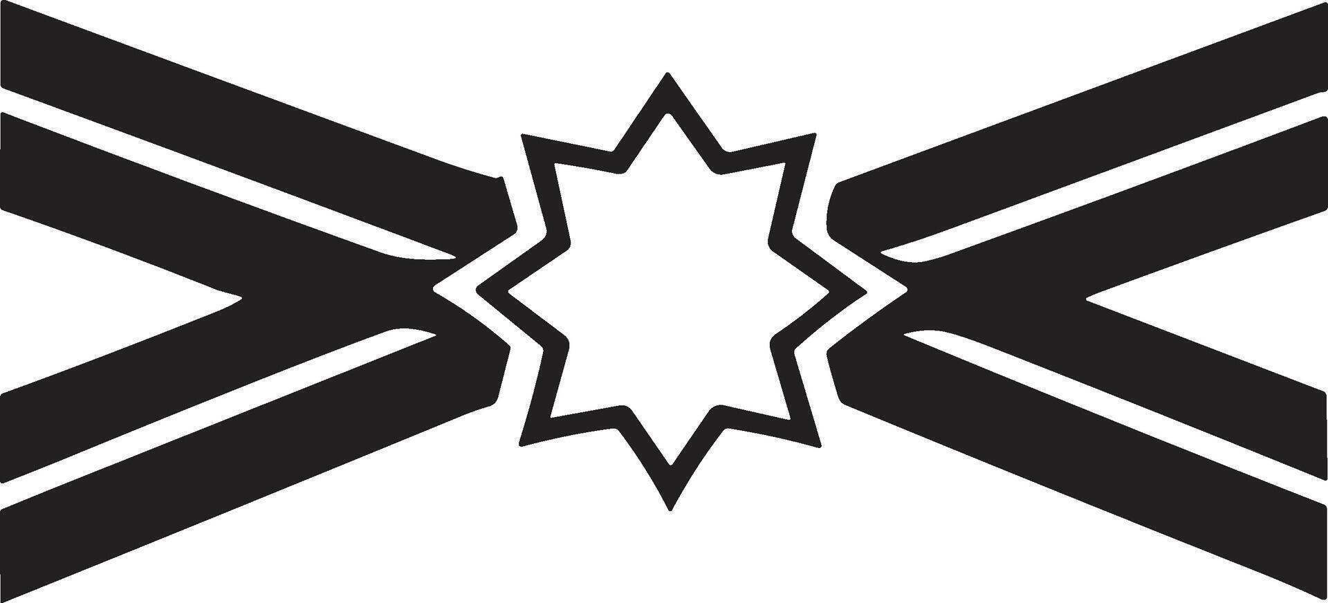 Vintage ribbon logo in modern minimal style vector