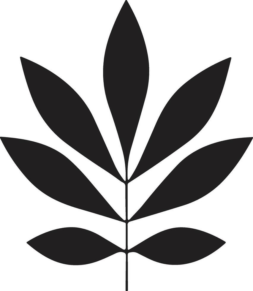 Leaf and flower logo for yoga in modern minimal style vector