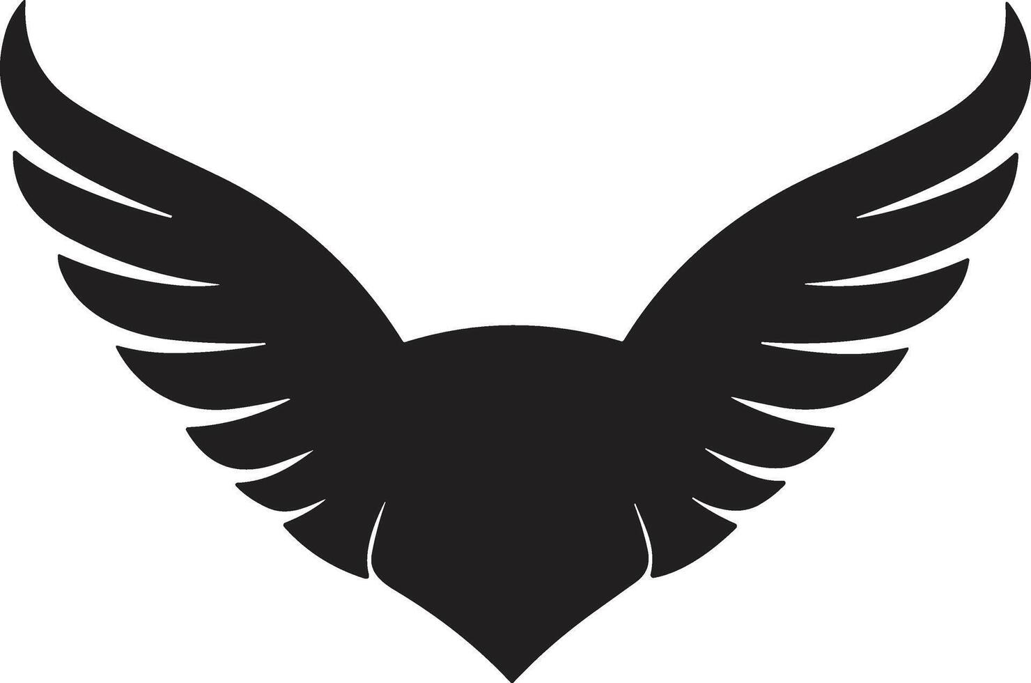 wings logo in modern minimal style vector