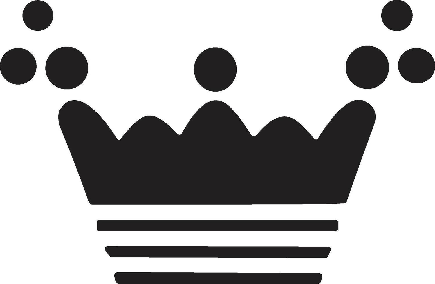 crown logo in modern minimal style vector