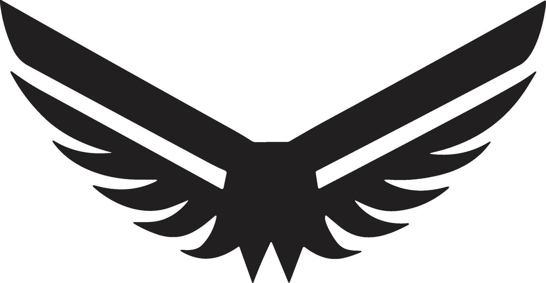 wings logo in modern minimal style vector