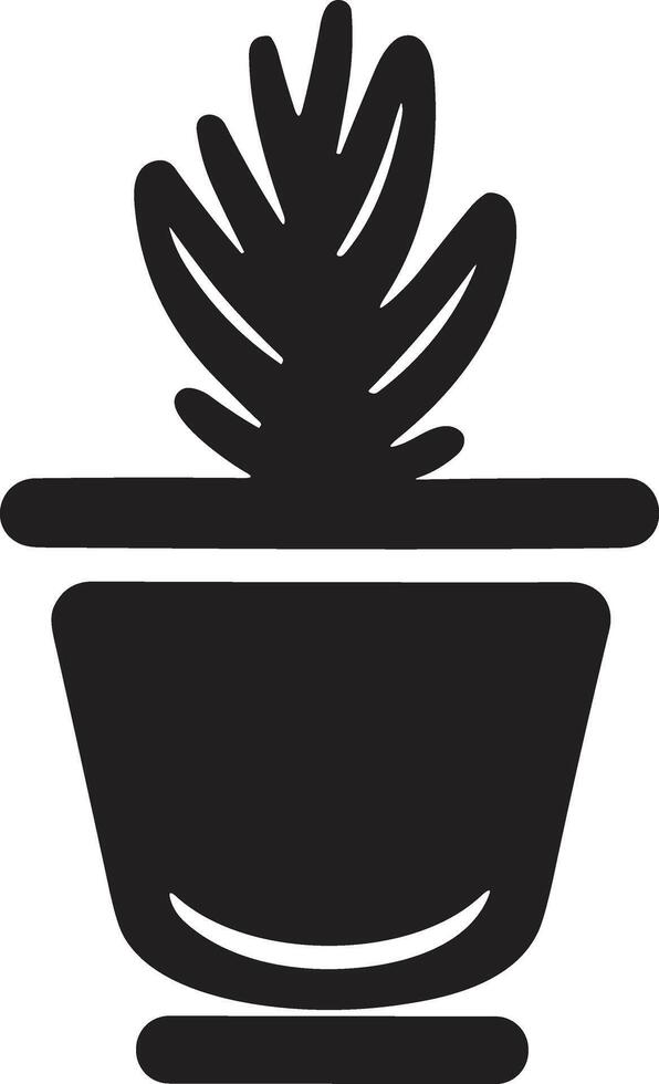 cactus tree logo in modern minimal style vector