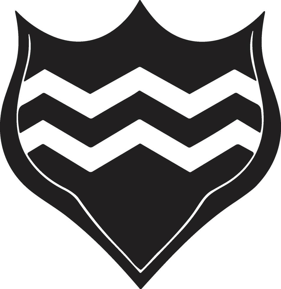 Vintage style shield logo in modern minimal style vector