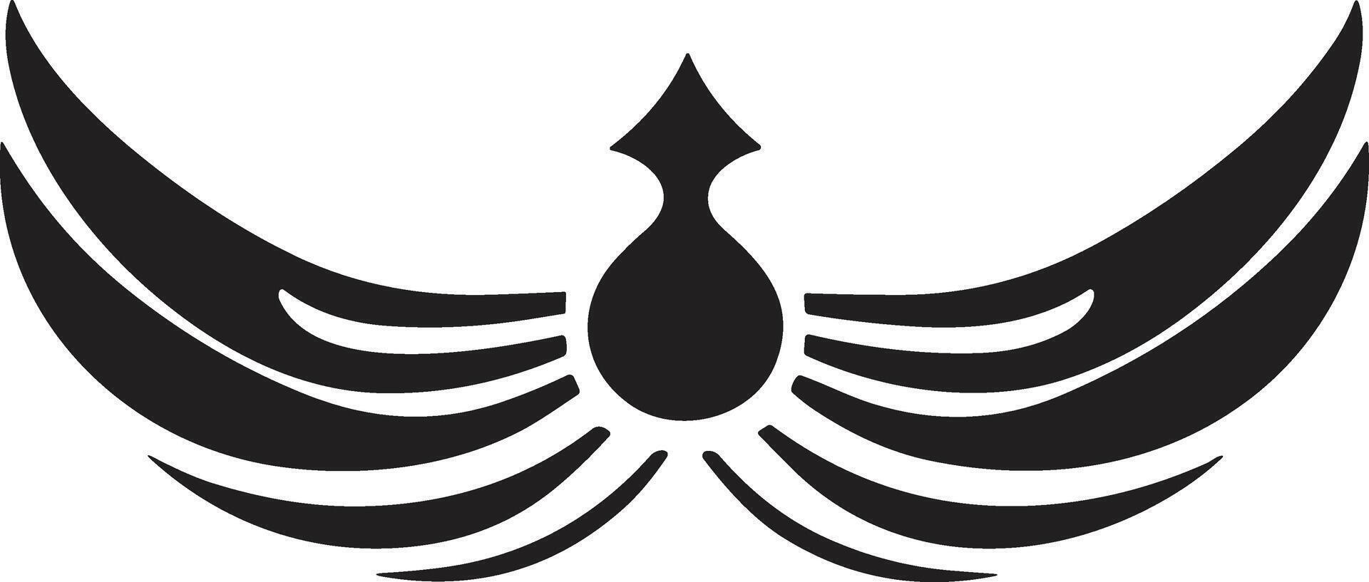 wings logo in modern minimal style vector
