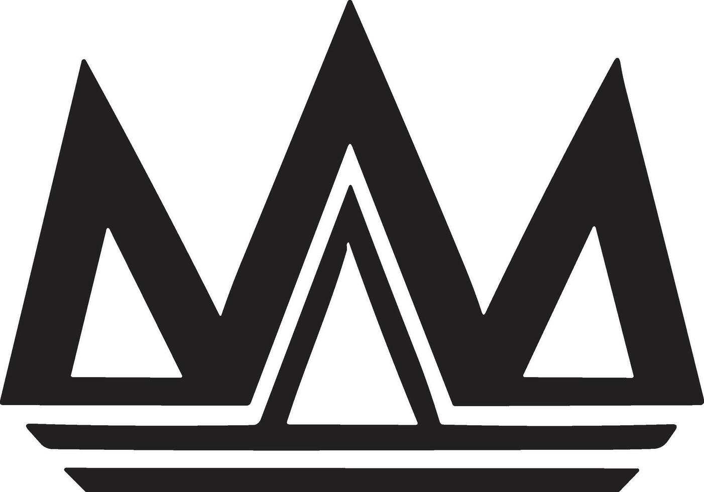 crown logo in modern minimal style vector