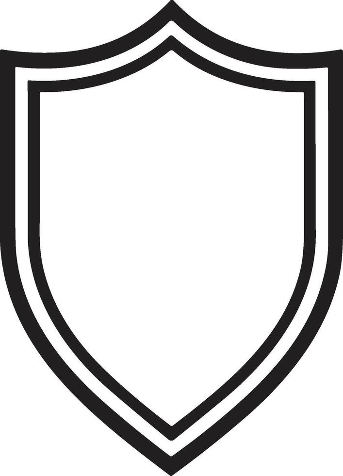 Vintage style shield logo in modern minimal style vector