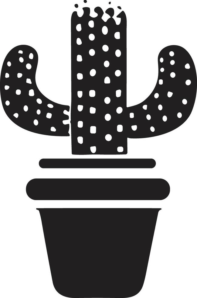 cactus tree logo in modern minimal style vector