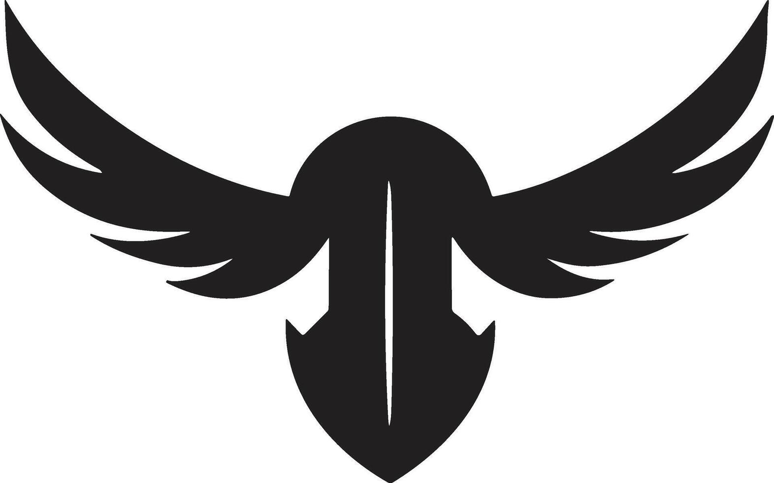 wings logo in modern minimal style vector