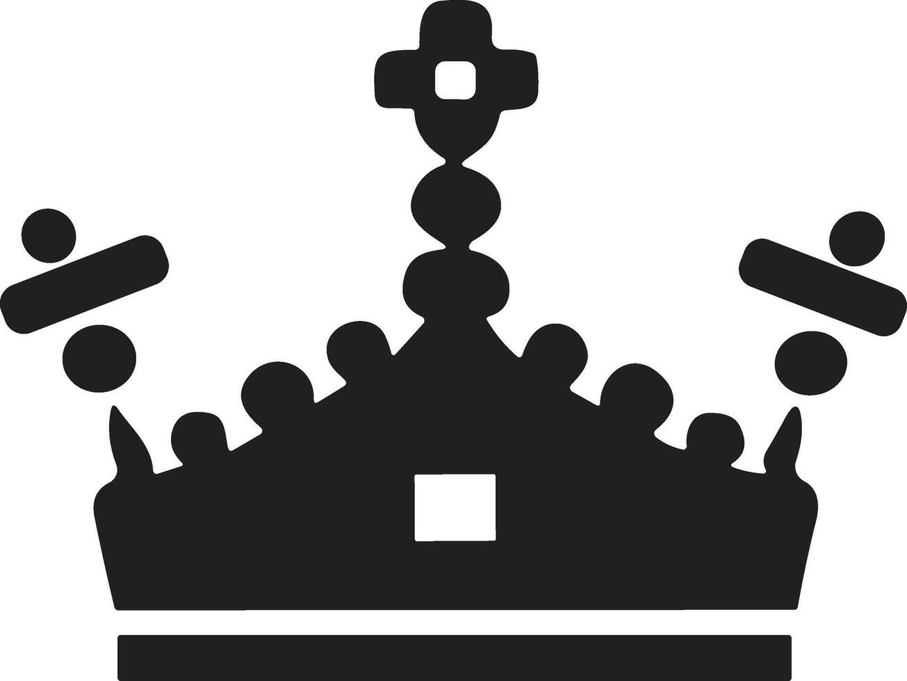 crown logo in modern minimal style vector