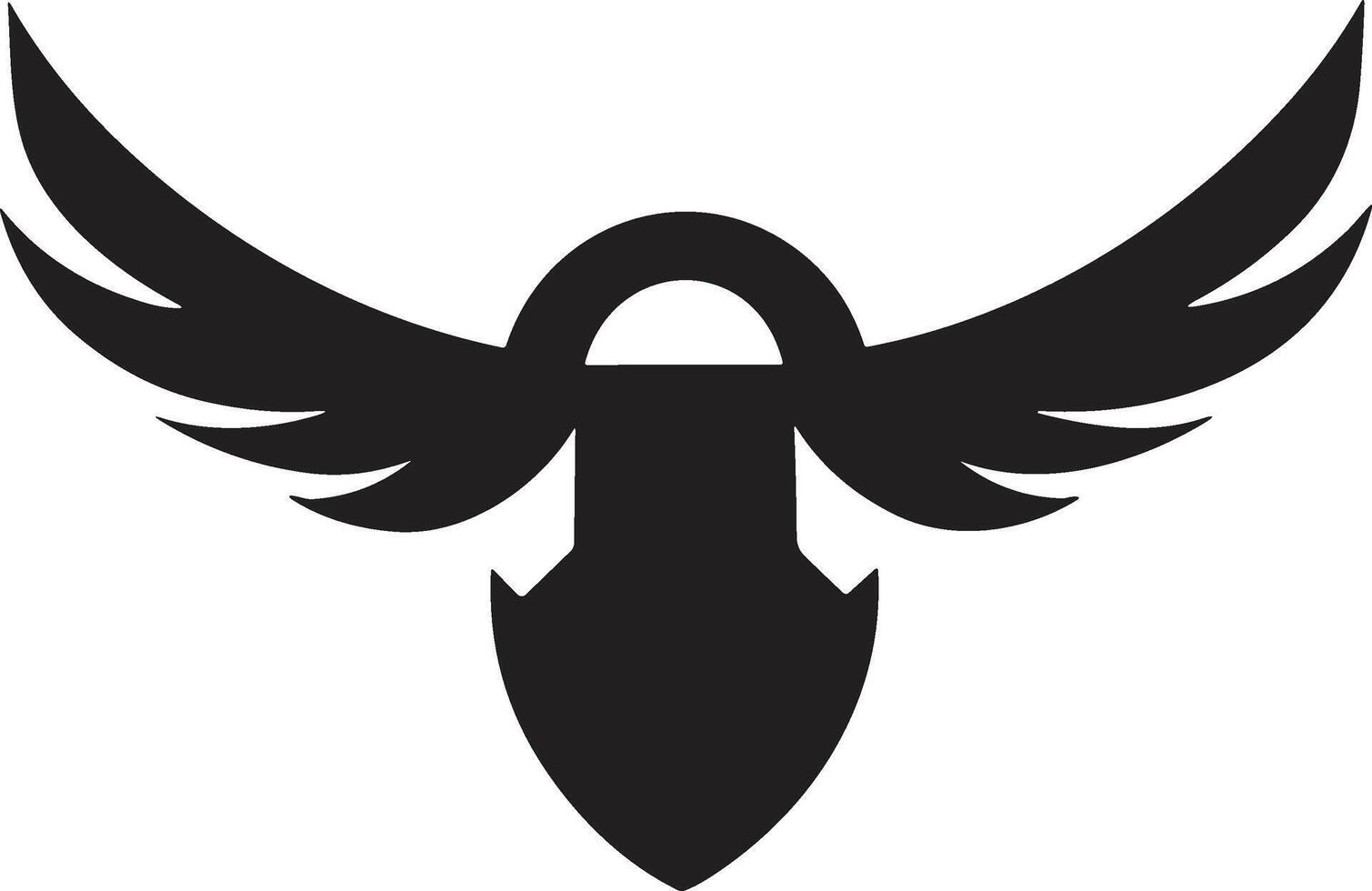 wings logo in modern minimal style vector