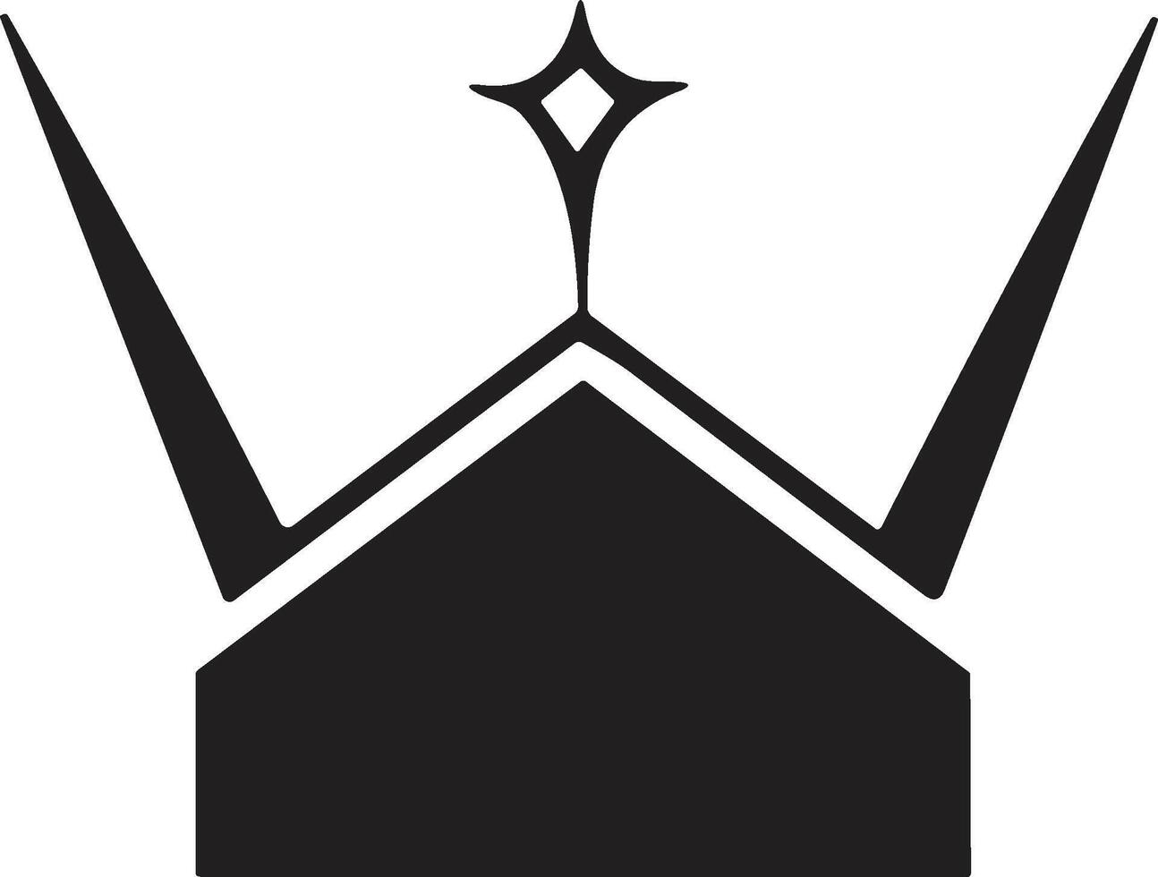 crown logo in modern minimal style vector