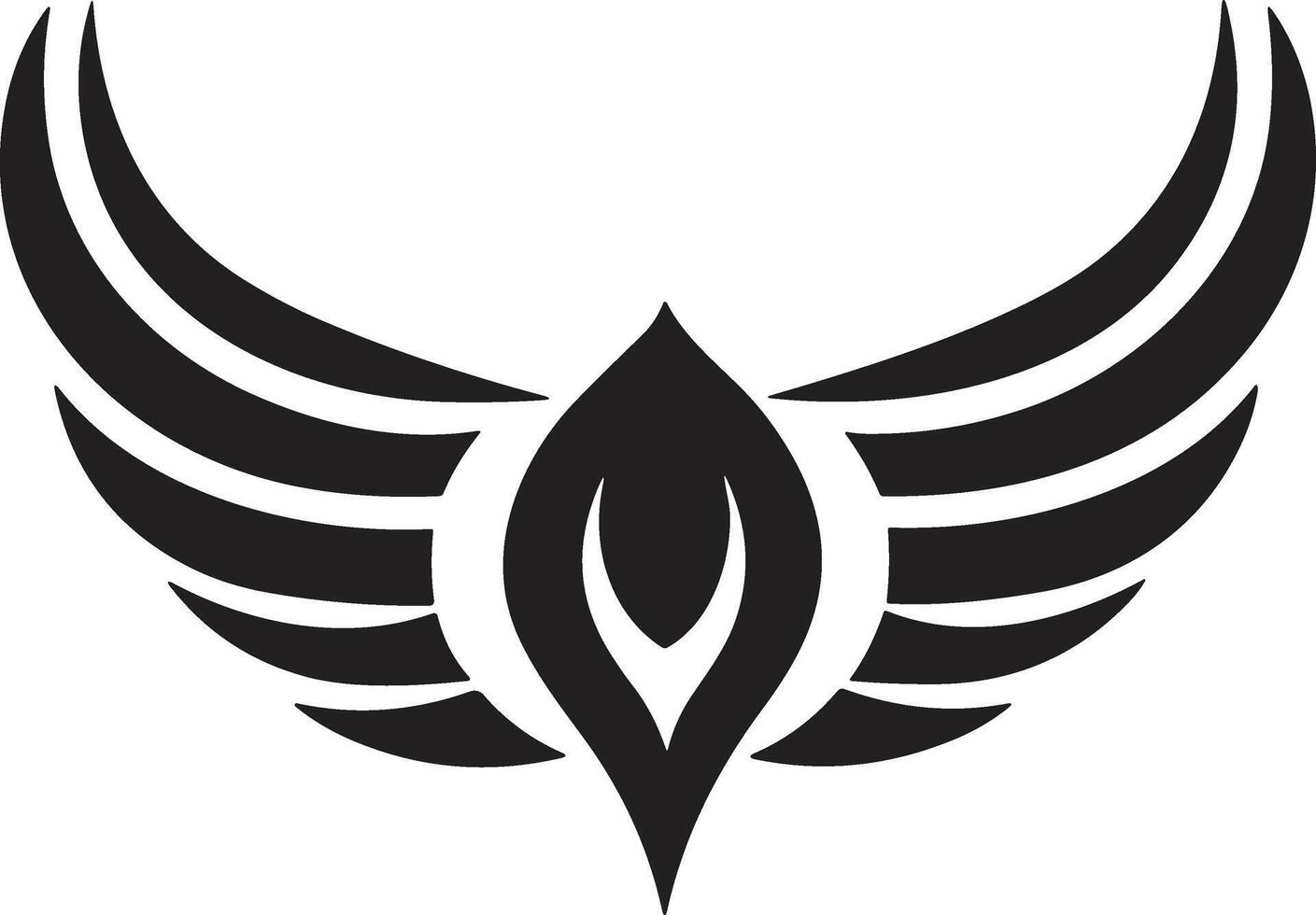 wings logo in modern minimal style vector