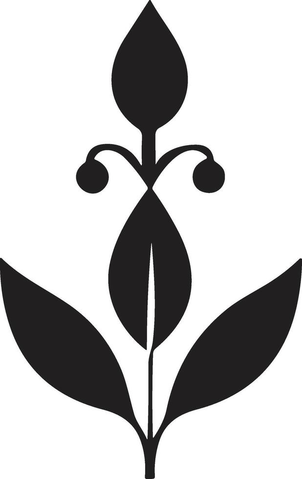 hoja y flor logo para yoga en moderno mínimo estilo vector