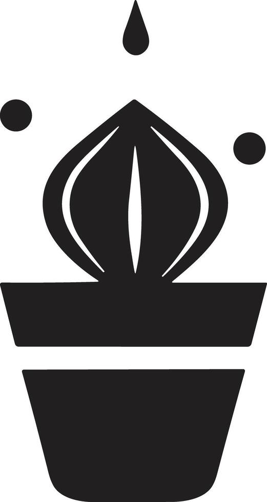 cactus tree logo in modern minimal style vector