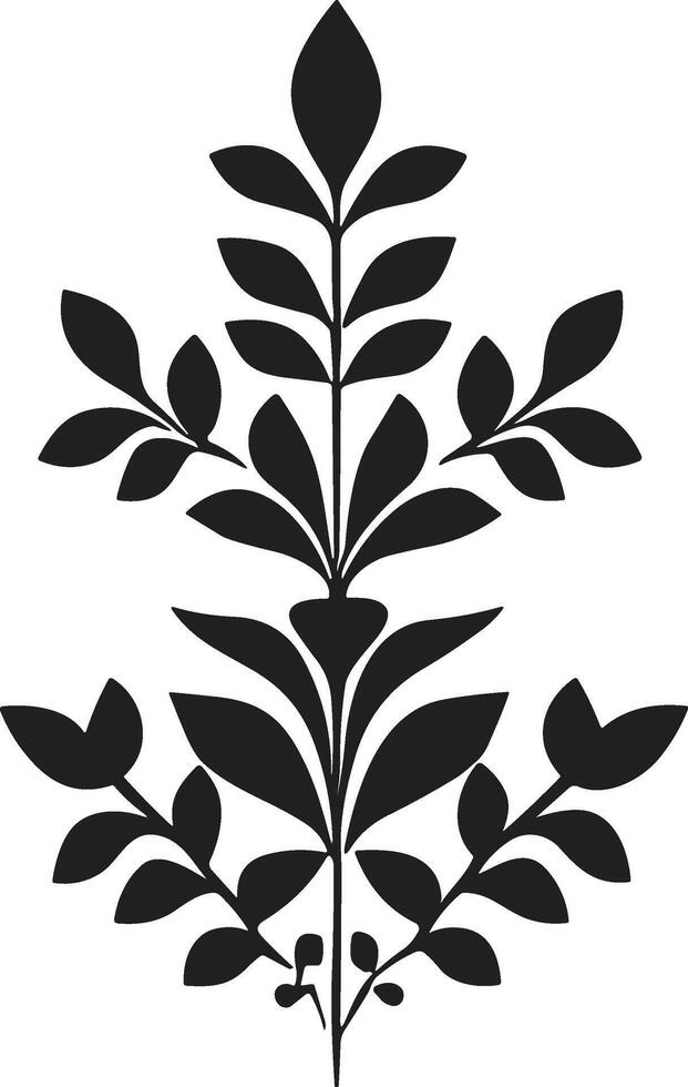 Leaf and flower logo for yoga in modern minimal style vector