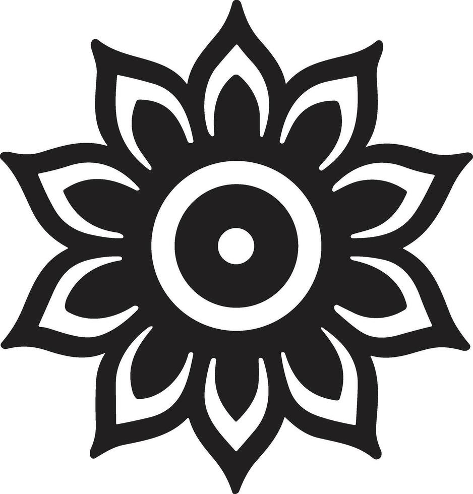 hoja y flor logo para yoga en moderno mínimo estilo vector