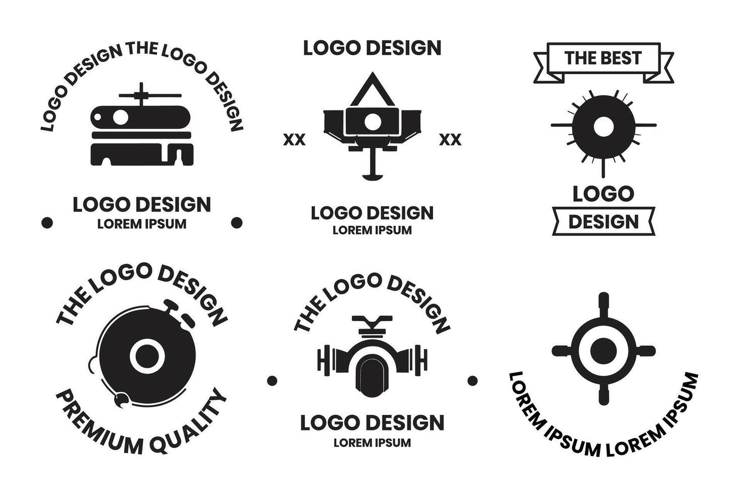 seguridad cámara logo en moderno mínimo vector