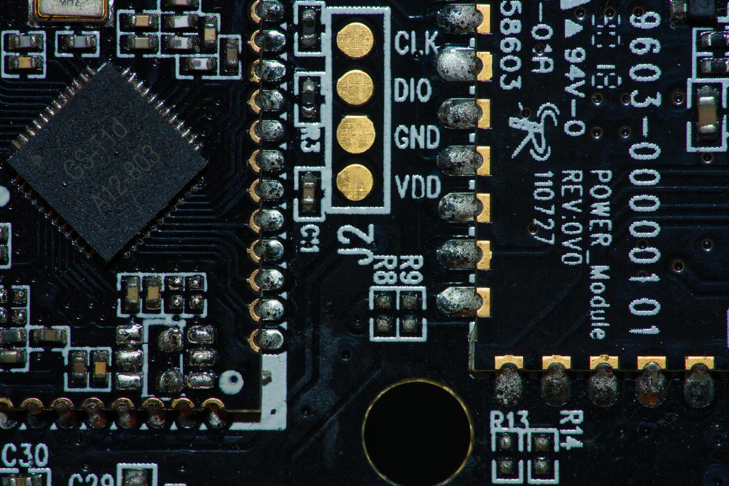 circuit board macro photo