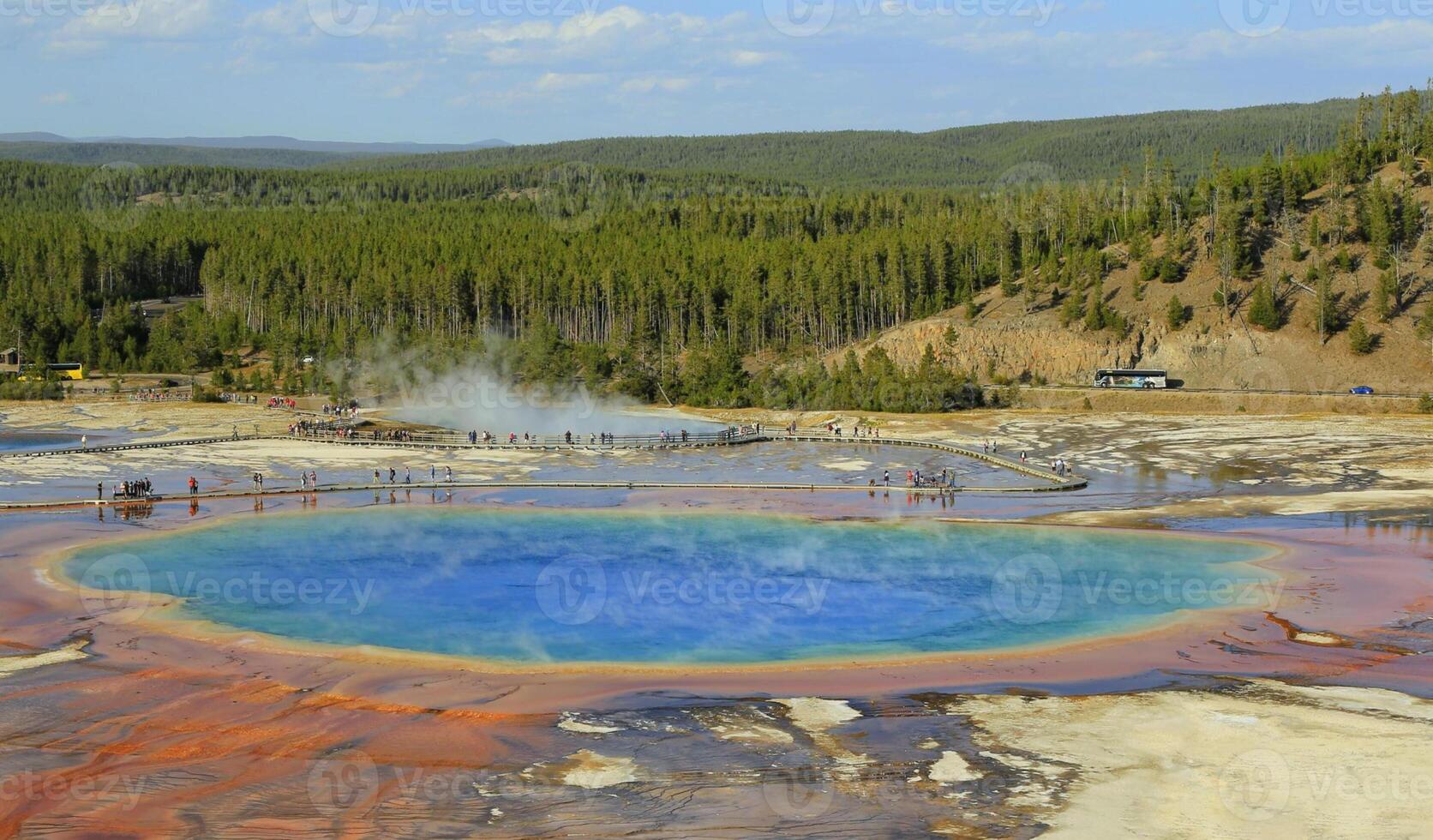 Grand Prismatic Spring in Yellowstone National Park photo