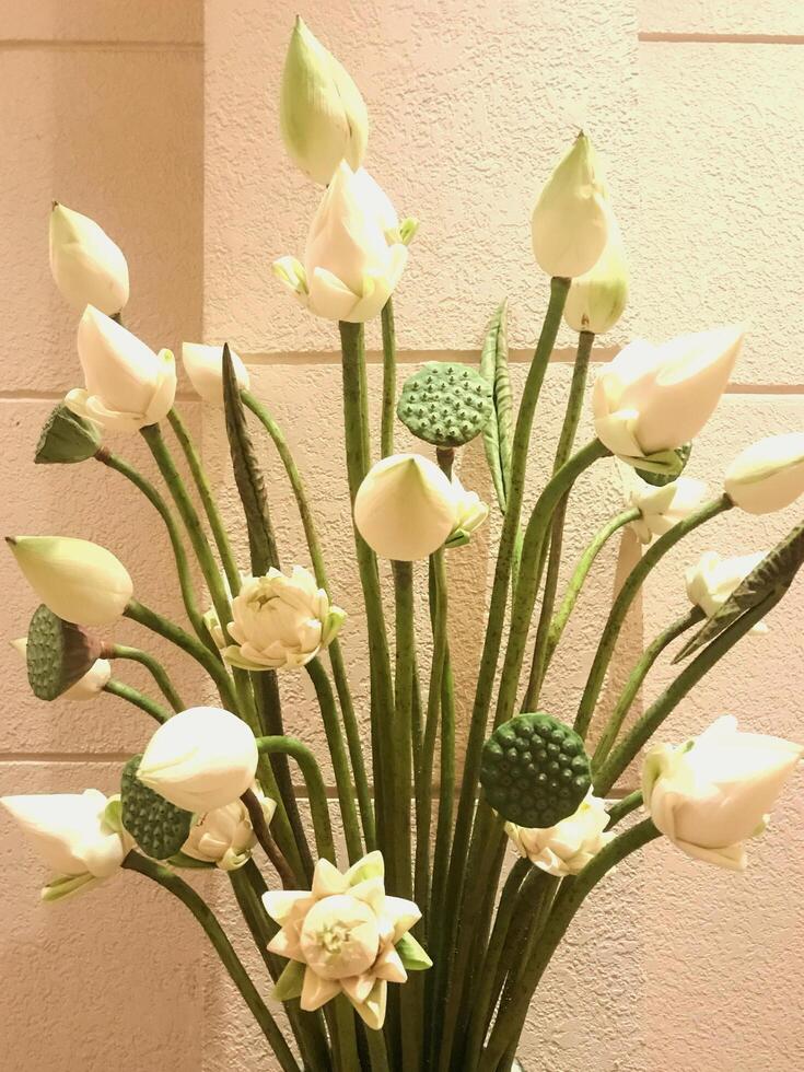 Elegant White Folwer Arrangement in the Vase photo