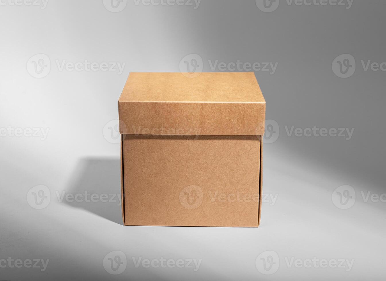 Kraft caja de cartón caja de cubo forma, cartulina paquete foto