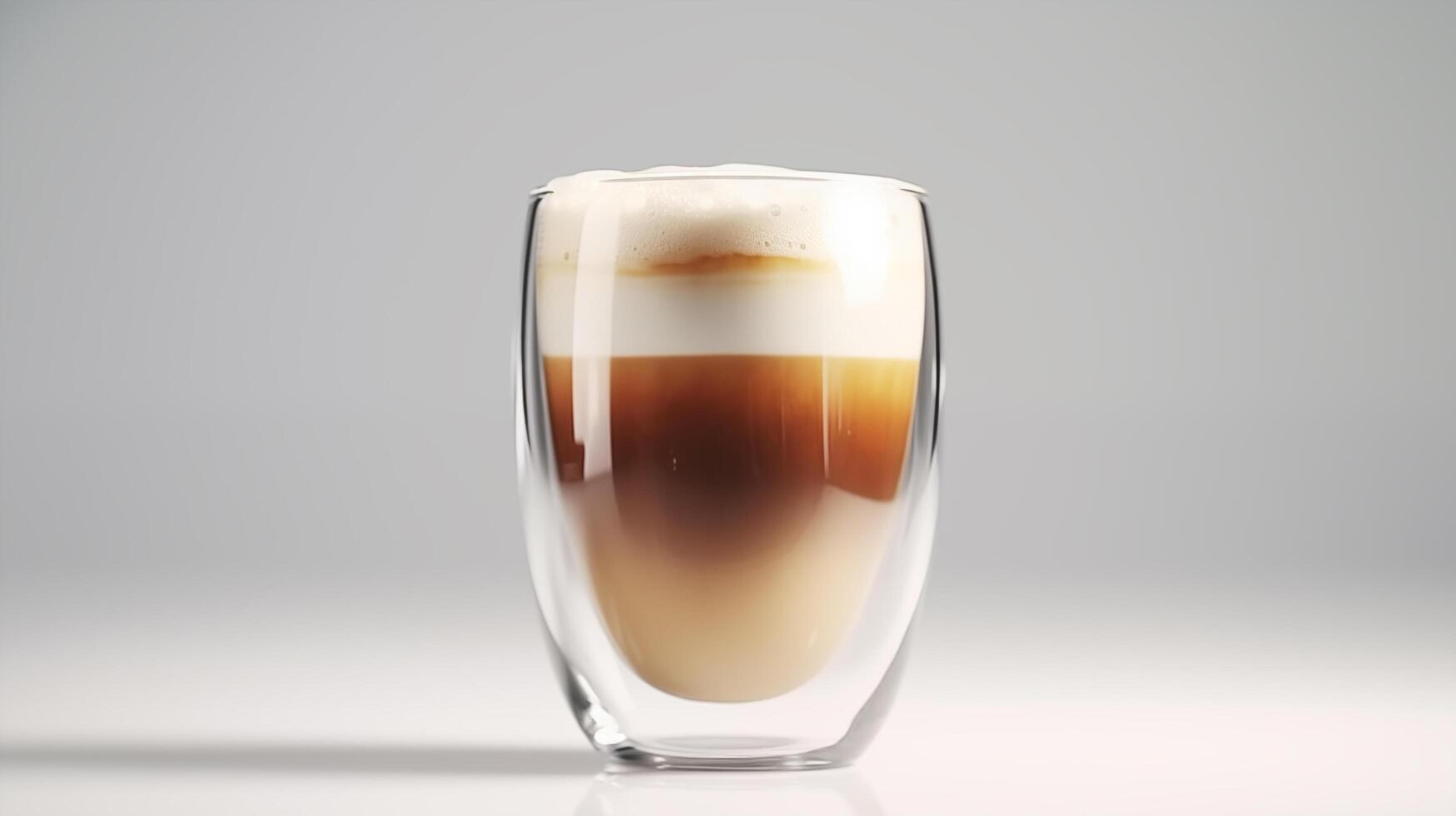 AI generated Realistic coffee in a glass cup photo