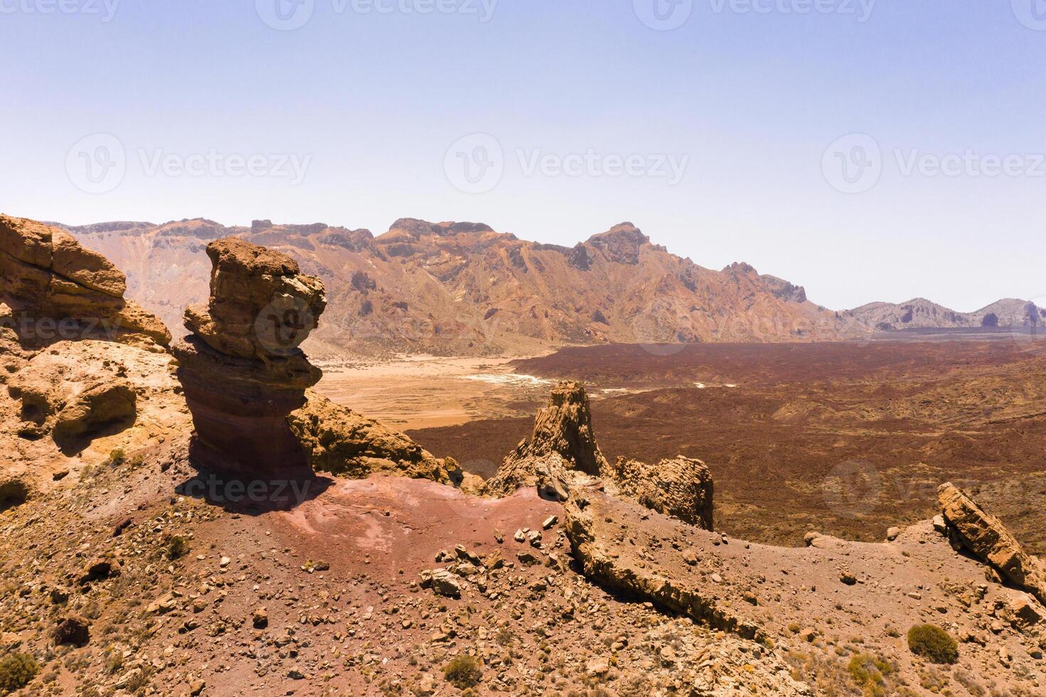 A crater in the Teide Volcano National Park.A Martian view.Tenerife.Spain photo