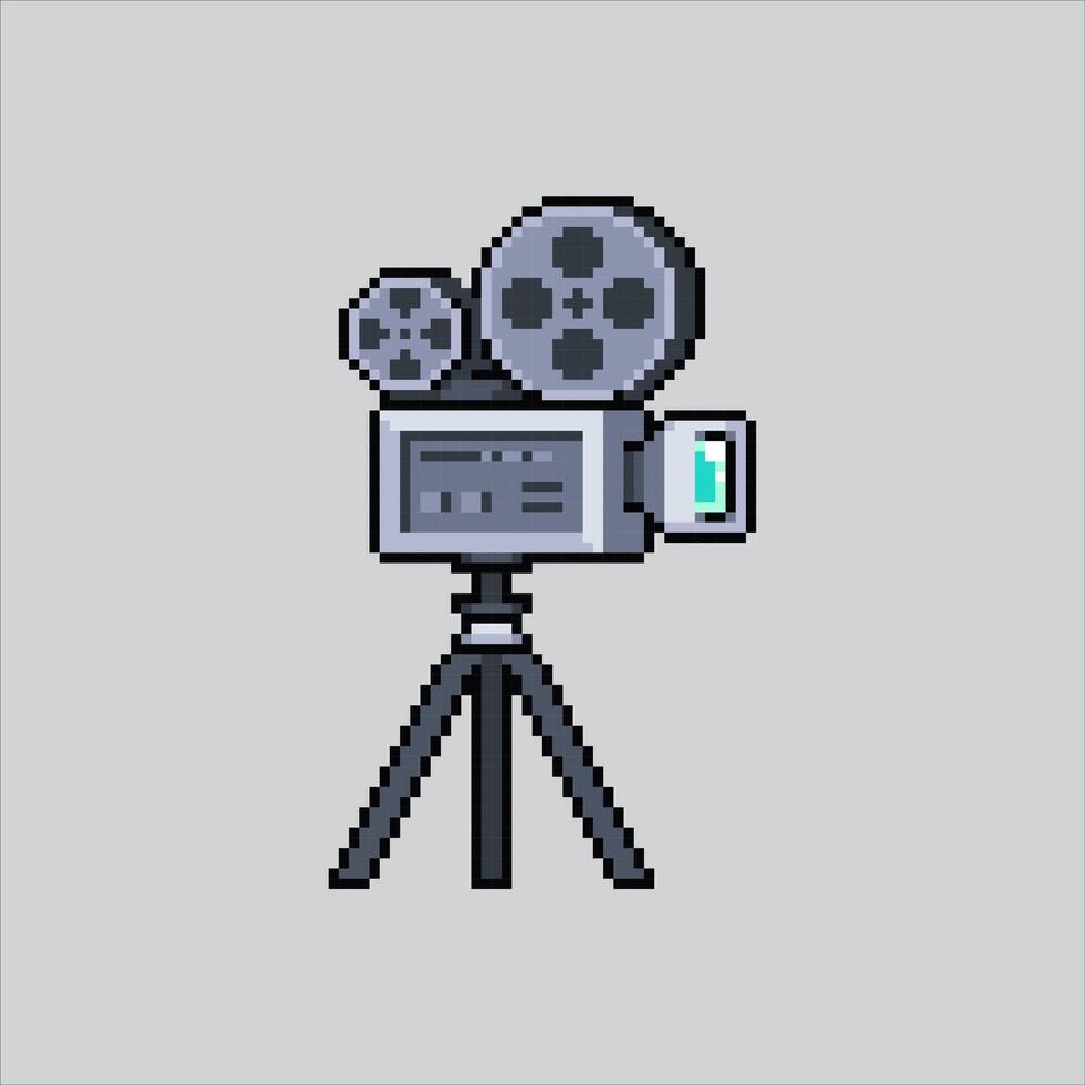 píxel Arte ilustración cine proyector. pixelado cine proyector. cine proyector pixelado para el píxel Arte juego y icono para sitio web y vídeo juego. antiguo colegio retro vector