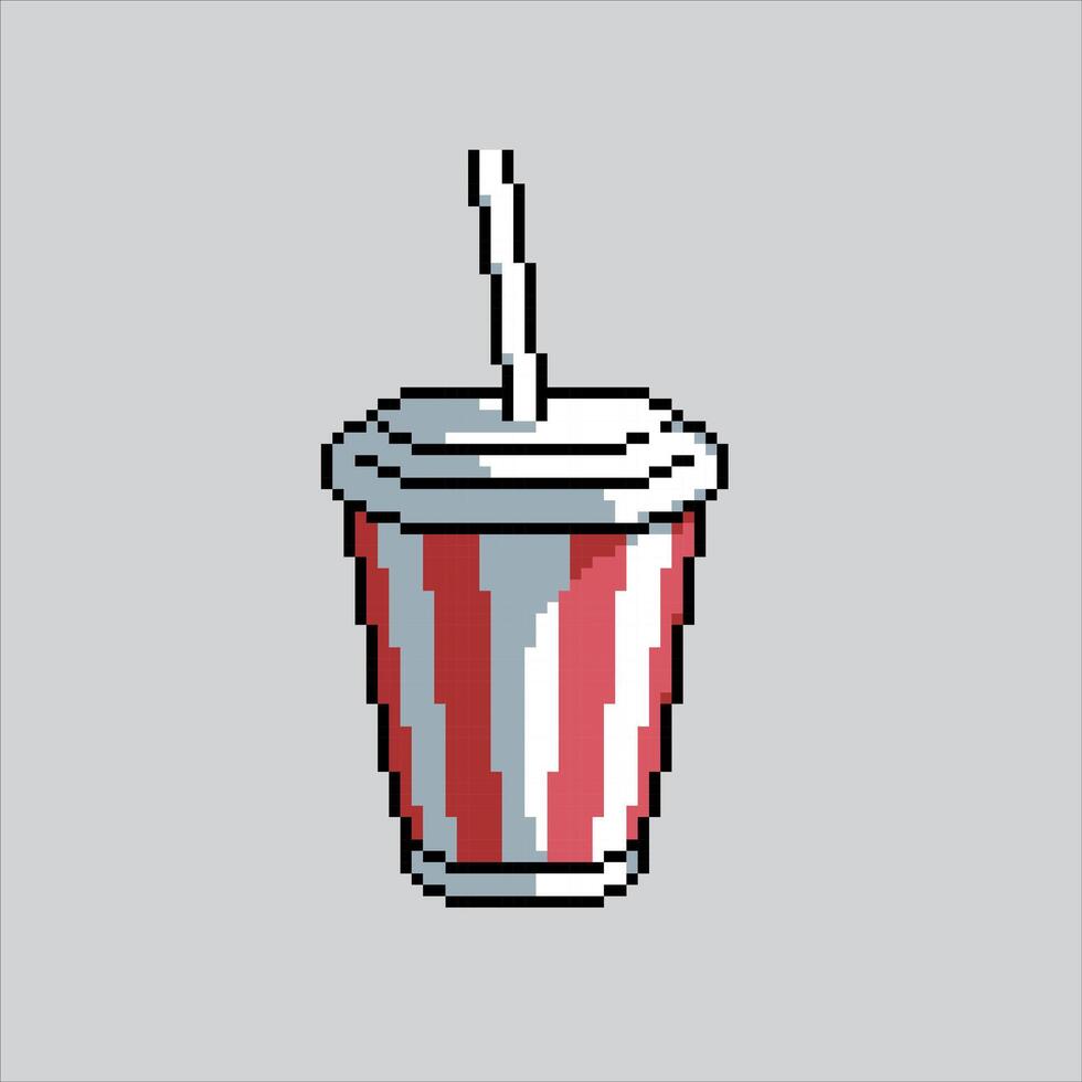 píxel Arte ilustración soda beber. pixelado cine soda. cine soda bebida pixelado para el píxel Arte juego y icono para sitio web y vídeo juego. antiguo colegio retro vector